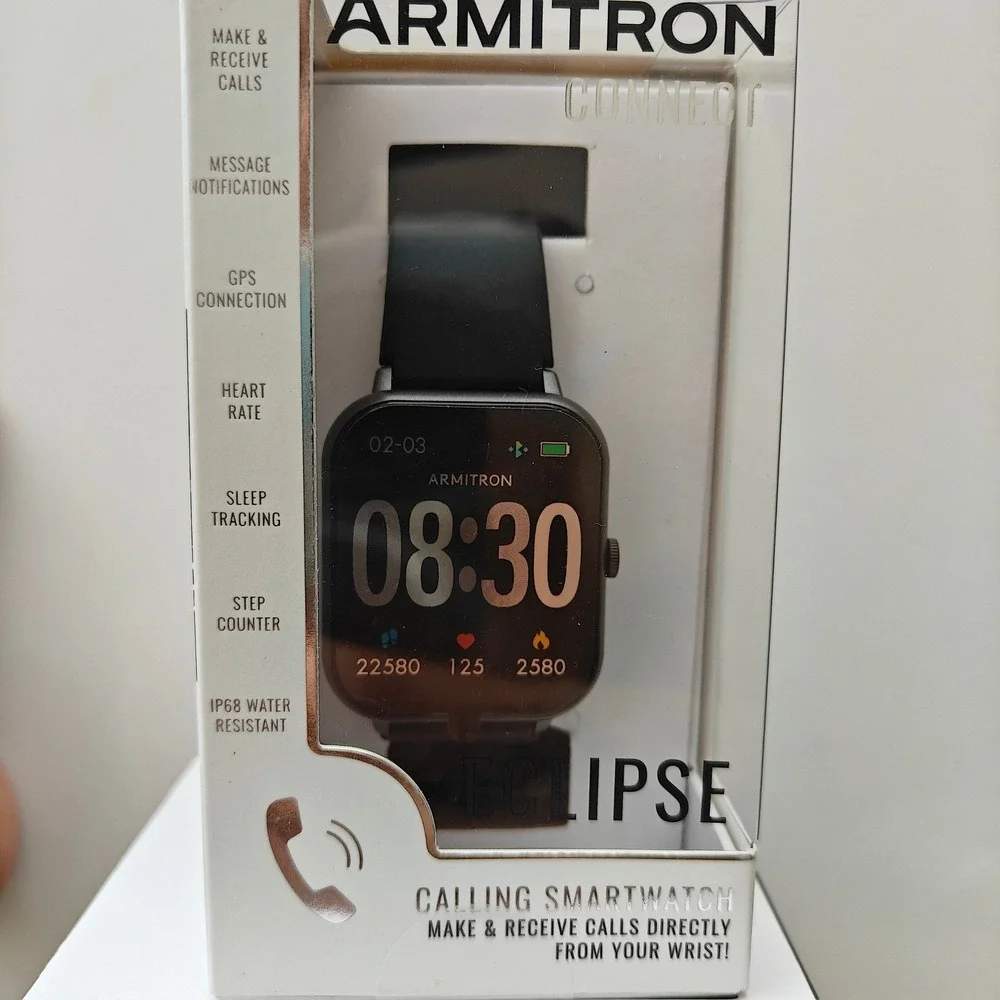 Armitron Connect Eclipse Calling Smartwatch Black Silicone Band Watch New In Box
